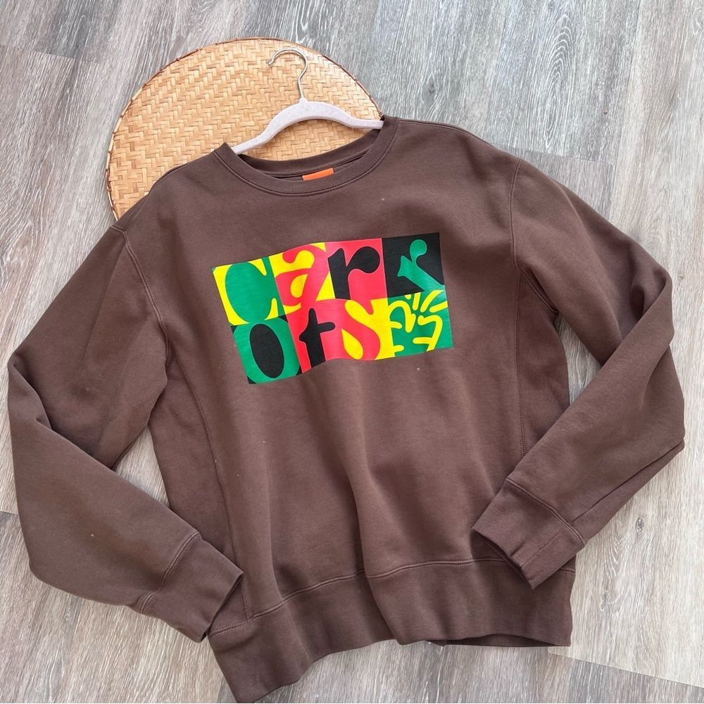 Anwar carrots hypebeast‎ brown crewneck Sweatshirt mens Size L